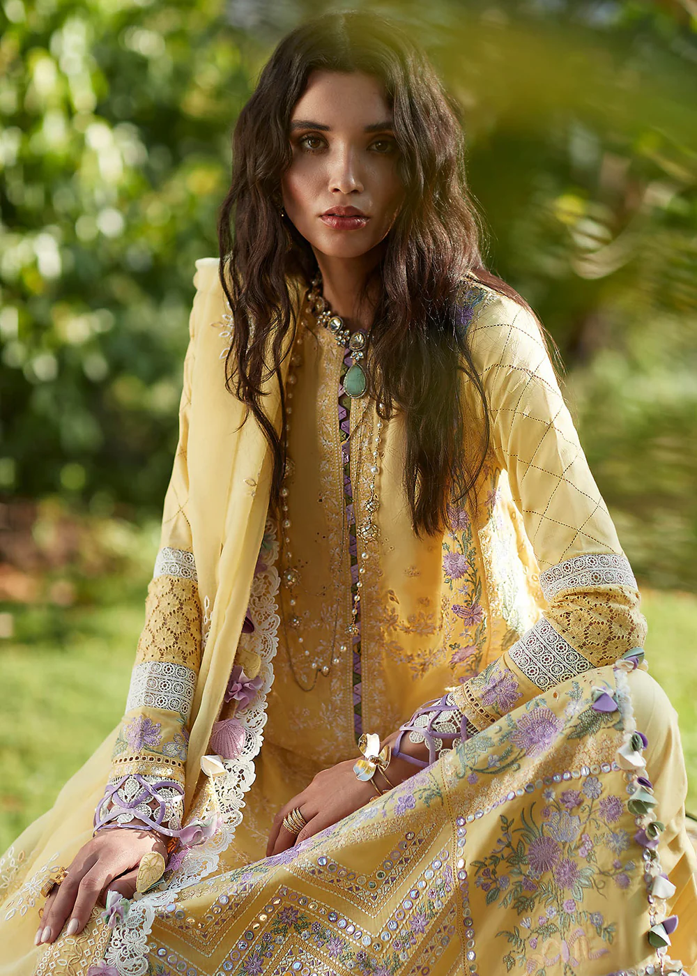 Yellow Lawn Suit - Elan - Luxury Lawn '23 - IRA-EL23-01B - Image 2