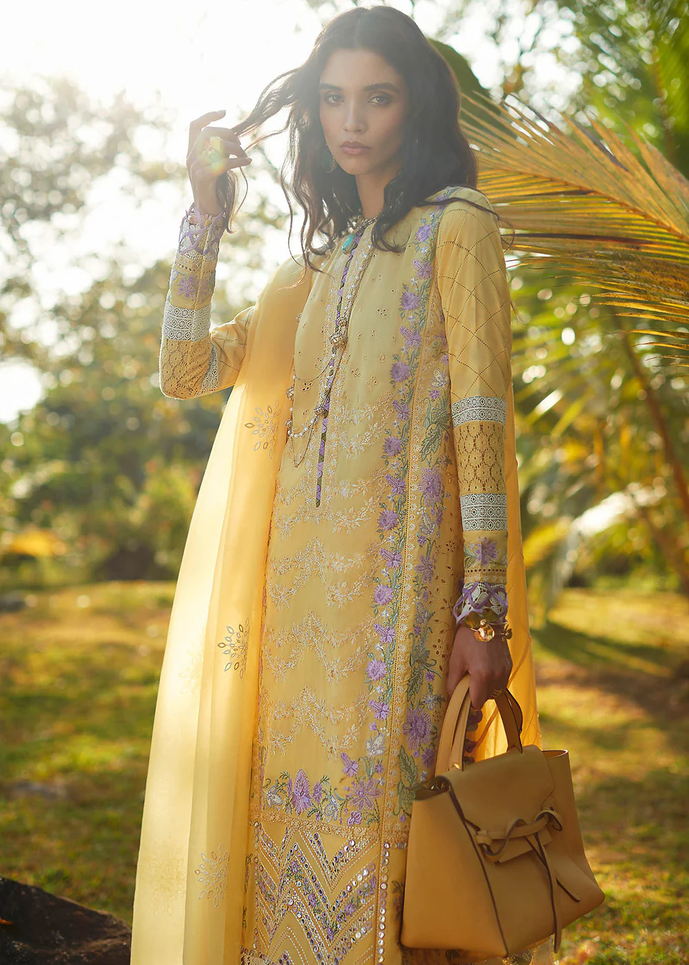 Yellow Lawn Suit - Elan - Luxury Lawn '23 - IRA-EL23-01B - Image 3