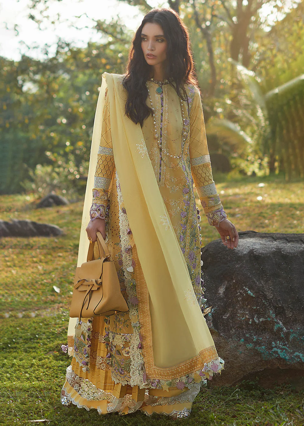 Yellow Lawn Suit - Elan - Luxury Lawn '23 - IRA-EL23-01B - Image 5