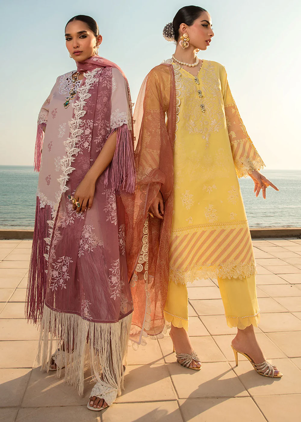 Yellow Luxury Lawn Suit | Rang Rasiya | Florence Lawn '23 | ZINNIA - D4 - Image 6
