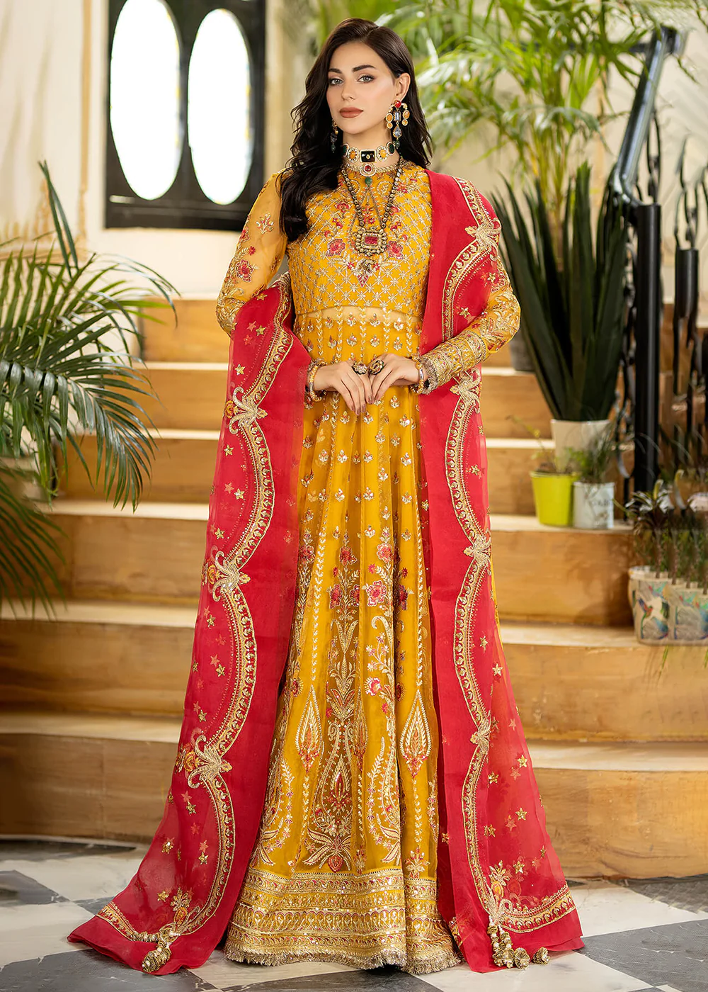 Yellow Wedding Formal Suit | Imrozia Premium | Jhalak '23 | I-182 - AAFREEN