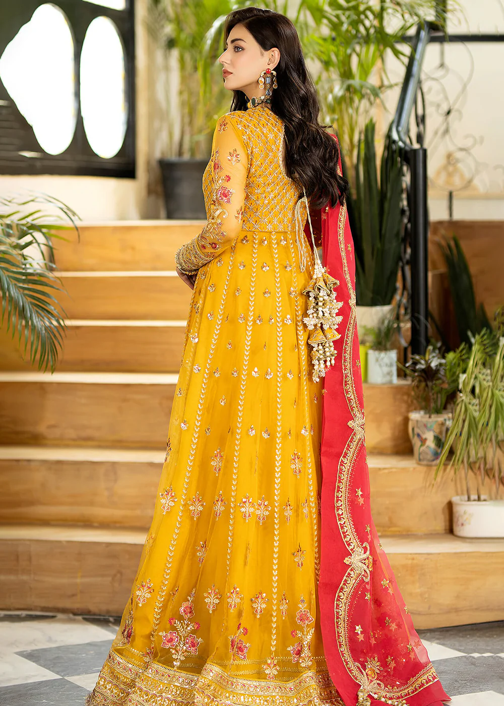 Yellow Wedding Formal Suit | Imrozia Premium | Jhalak '23 | I-182 - AAFREEN - Image 3