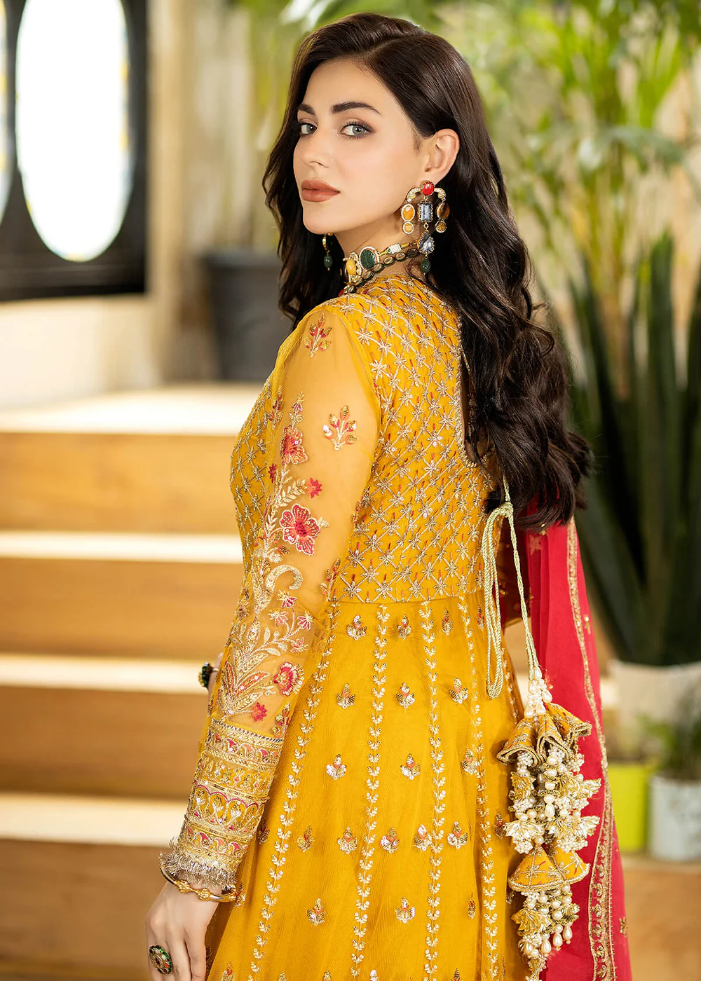 Yellow Wedding Formal Suit | Imrozia Premium | Jhalak '23 | I-182 - AAFREEN - Image 6