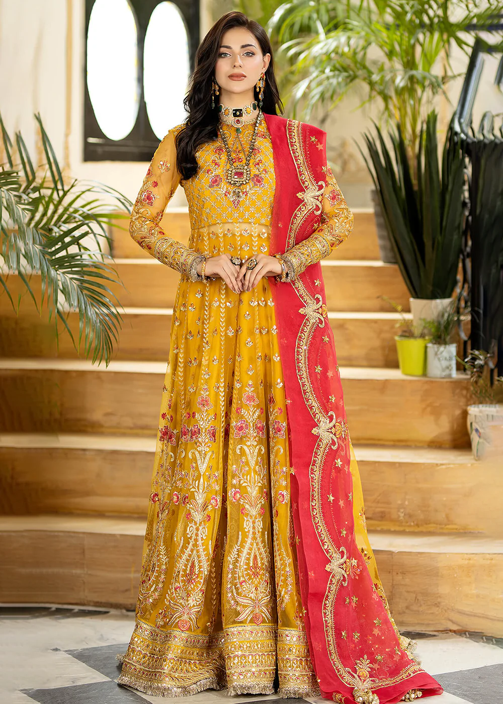 Yellow Wedding Formal Suit | Imrozia Premium | Jhalak '23 | I-182 - AAFREEN - Image 7