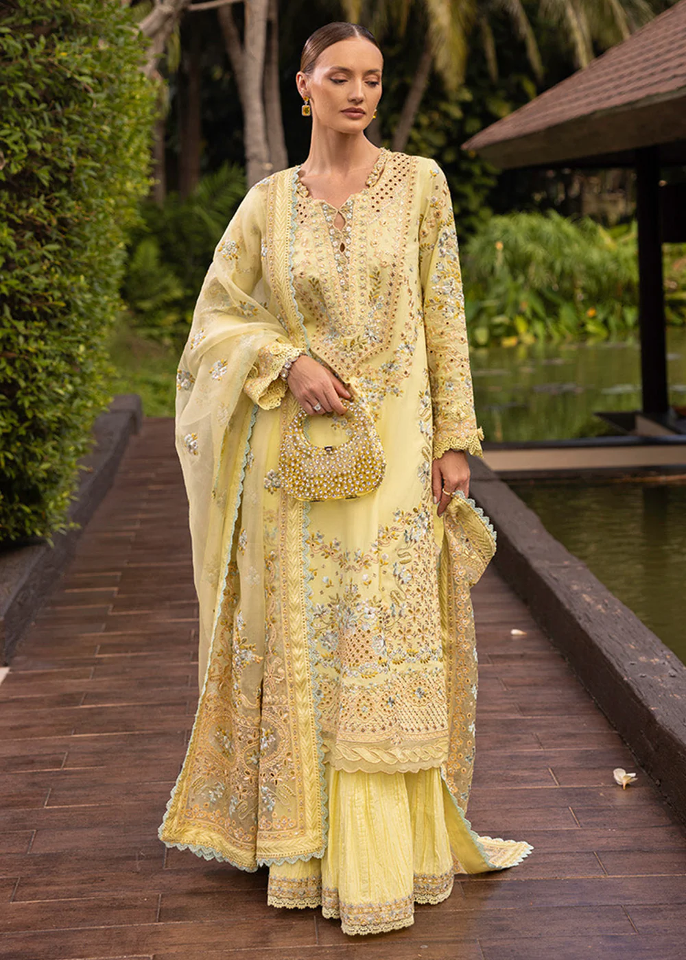 Zinnia Unstitched Luxury Lawn '25 by Faiza Saqlain | Azalea