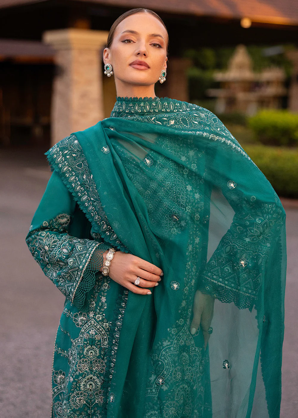 Zinnia Unstitched Luxury Lawn '25 by Faiza Saqlain | Calla - Image 2
