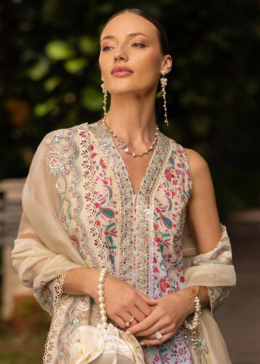 Zinnia Unstitched Luxury Lawn '25 by Faiza Saqlain | Danica - Image 2