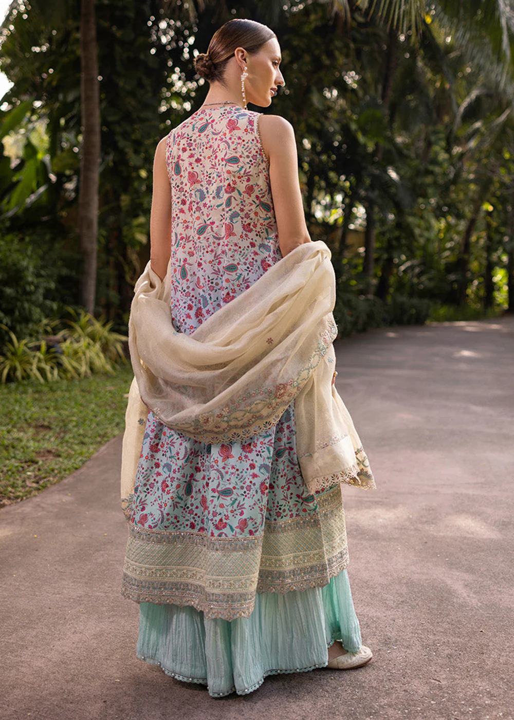 Zinnia Unstitched Luxury Lawn '25 by Faiza Saqlain | Danica - Image 3
