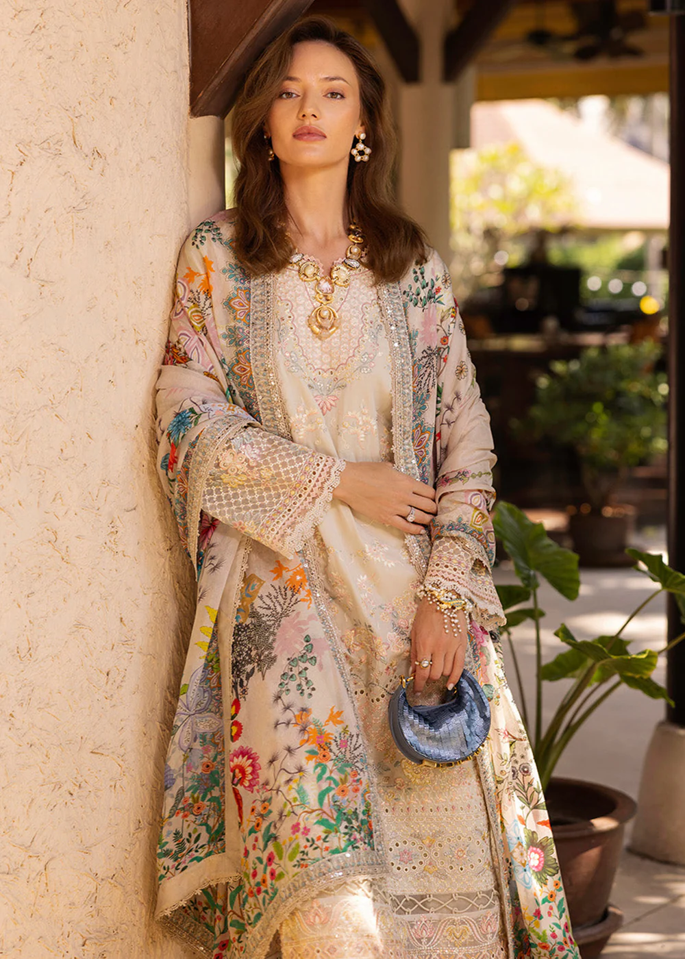Zinnia Unstitched Luxury Lawn '25 by Faiza Saqlain | Delilah - Image 4