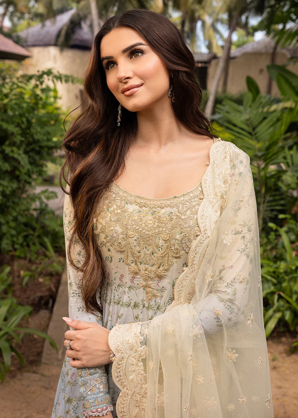 Zinnia Unstitched Luxury Lawn '25 by Faiza Saqlain | Freesia - Image 2