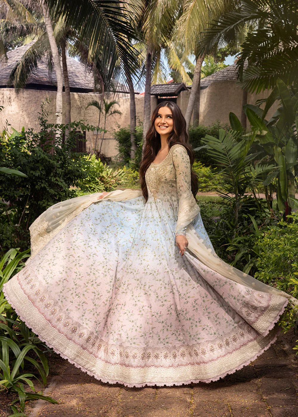 Zinnia Unstitched Luxury Lawn '25 by Faiza Saqlain | Freesia - Image 3