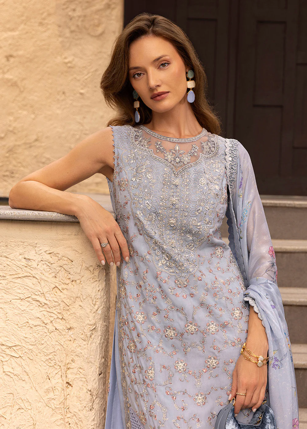 Zinnia Unstitched Luxury Lawn '25 by Faiza Saqlain | Liana - Image 2
